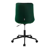 thumbnail of Bürostuhl, Grün, Sitzfläche aus Samt, Metallgestell, Polsterstuhl mit Rückenlehne, höhenverstellbar, 360° Drehstuhl mit 5 Rollen