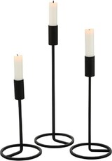 thumbnail of Kerzenleuchter Fio Kerzenständer Metall 3teilig H 32 cm schwarz