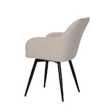 thumbnail of SIT Möbel 2er-Set Armlehnstuhl | Bezug Strukturstoff | Gestell Metall | B 55 x T 49 x H 82 cm | beige – schwarz