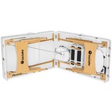 thumbnail of 3 Zonen Massageliege-Set mit 10cm Polsterung, Lagerungsrollen und Holzgestellweiß