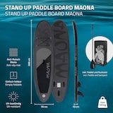 thumbnail of ECD Germany Aufblasbares SUP Board Maona 308 × 78 × 10 cm Schwarz – Komplettset mit Pumpe, Tragetasche & Zubehör, PVC Board bis 120 kg, Surfboard für