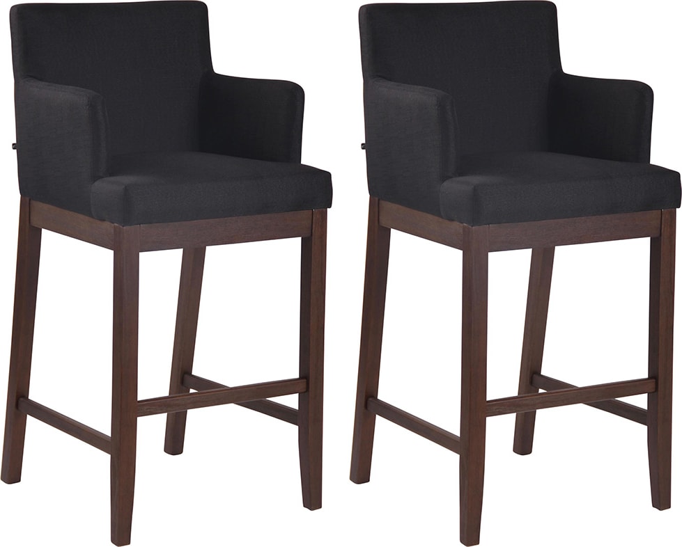 2er Set Barhocker Laredo Stoff schwarz/antik