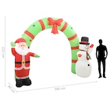 thumbnail of Aufblasbarer Weihnachtsmann und Schneemann Deko Bogen LED 223cm