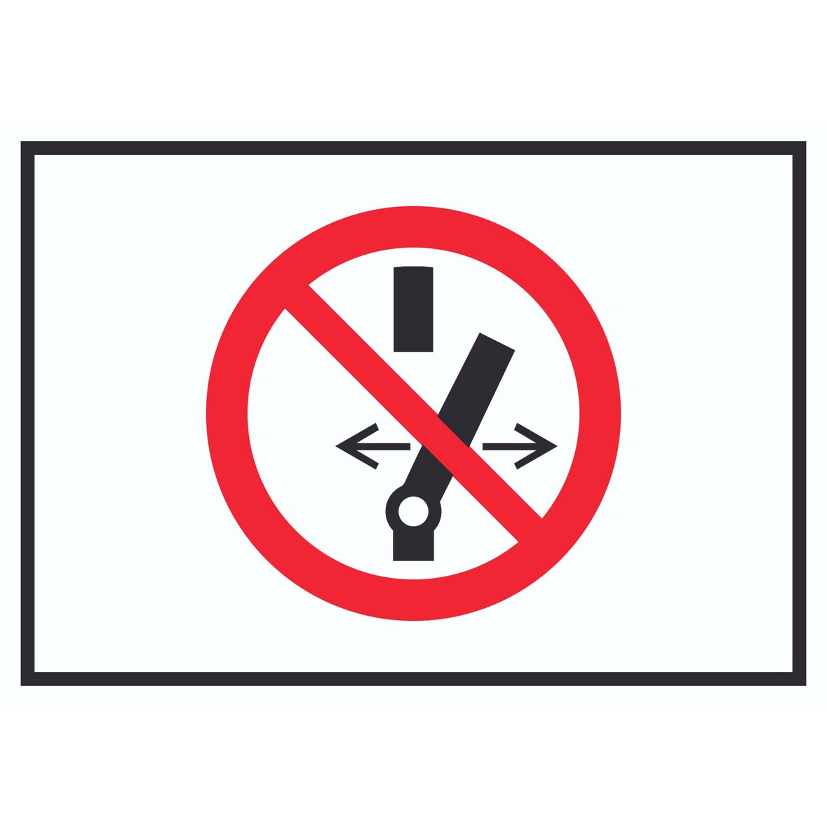 Schalten verboten Symbol Schild A2 Rückseite selbstklebend