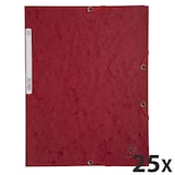 thumbnail of Exacompta  Cod. 55525E - Cartella 3 lembi con elastici in cartoncino lustré 400 g/mq - 24x32cm ciliegia - Confezione da  25 pz.