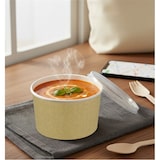 thumbnail of MONOUSO - Terrina de Cartão Kraft Con Tampa PP 473ml Ø11cm (25 Uds)