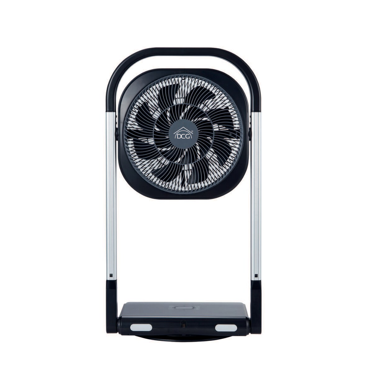 Ventilador de piso plegable, ahorrador de espacio, silencioso, con control remoto, 16 aspas, 8 velocidades, con temporizador, oscilación, rotación