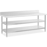 thumbnail of Royal Catering Tavolo in acciaio inox - ECO - 200 x 70 cm - 500 kg - Ripiano intermedio -