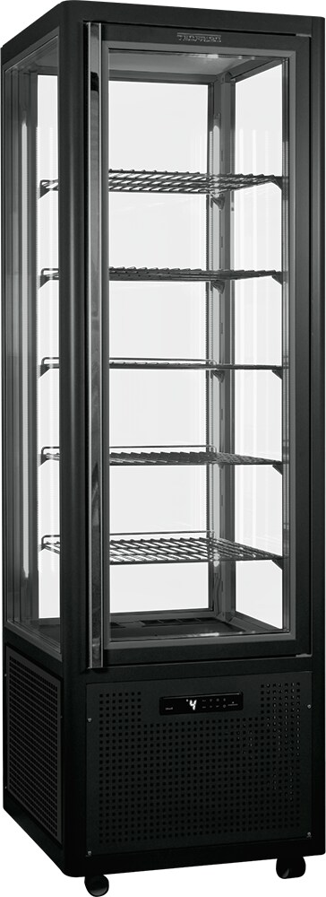 Panoramavitrine Snelle 360 R LED (anthrazit) 7 runde Glasablagen