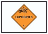 thumbnail of Schild Explosionsgefahr Symbol Explosives A1 Rückseite selbstklebend