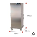 thumbnail of Romux® Bankett Wagen Warm mit 1 Tür und Rollen 78x96 cm | Bankettwagen Thermowagen für Catering 11 GN 1/1 Behälter – Temperatur 0/100°C und 2500 W