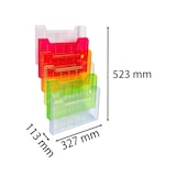 thumbnail of Trieur mural A4 horizontal 6 compartiments Linicolor arlequin transparent glossy