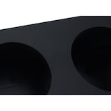 thumbnail of Weinregal HWC-P21, Glas-/Flaschenhalter Wandbar Regal für 4 Flaschen/6 Gläser Holz FSC®-zertifiziert 12x48x12cm ~ schwarz
