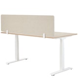 thumbnail of tectake Bureauscheidingswand Noisy met afgeronde hoeken - 160 x 40 cm, beige - 405118