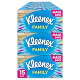 thumbnail of Kleenex Family Pañuelos de Papel - 15 cajas de 128 servicios, Total 1920 pañuelos de papel