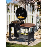 thumbnail of Tarrington House Holzkohlegrill Calgary, Grillfläche Ø 54 cm, Seiten- und Untenablage, fahrbar, Stahl/Eukalyptusholz, schwarz