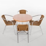 thumbnail of Bolero rieten stoelen van aluminium en PE riet naturel 4 stuks