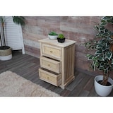 thumbnail of Kommode HWC-K87, Schubladenschrank Schrank, Holz Rattan 63x40x28cm ~ naturfarben
