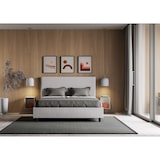 thumbnail of Letto Matrimoniale contenitore doppia alzata imbottito 160x210 similpelle bianco Focus