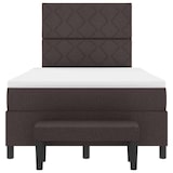 thumbnail of vidaXL Boxspringbett mit Kopfteil Dunkelbraun 120 x 200 cm Stoff