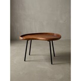 thumbnail of Couchtisch WL5.670 71x42x40 cm Sheesham massiv Sofatisch Nierenform  mit Metallbeinen, Wohnzimmertisch Massivholz, Kleiner Nierentisch Echtholz,