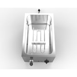 thumbnail of METRO Professional Cozedor de massa elétrico GNC1025, aço inoxidável, 35,4 x 63,3 x 44,6 cm, 25L, 3200 W, 3 cestos, prateado