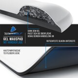 thumbnail of Titanwolf Großes Mauspad mit Gelkissen 22,5x28cm, Gaming Handgelenkauflage, Mousepad, Gel Handballenauflage Handauflage Gelpolster ergonomisch