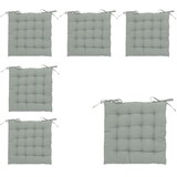 thumbnail of Lot de 6 Galettes de chaise en Coton Vert Céladon 38 x 38 cm