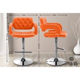 thumbnail of Taburete Dublin Naranja/Cromado