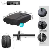 thumbnail of WellHome - Stevige parasolvoet en metalen kruis in zwart 60L