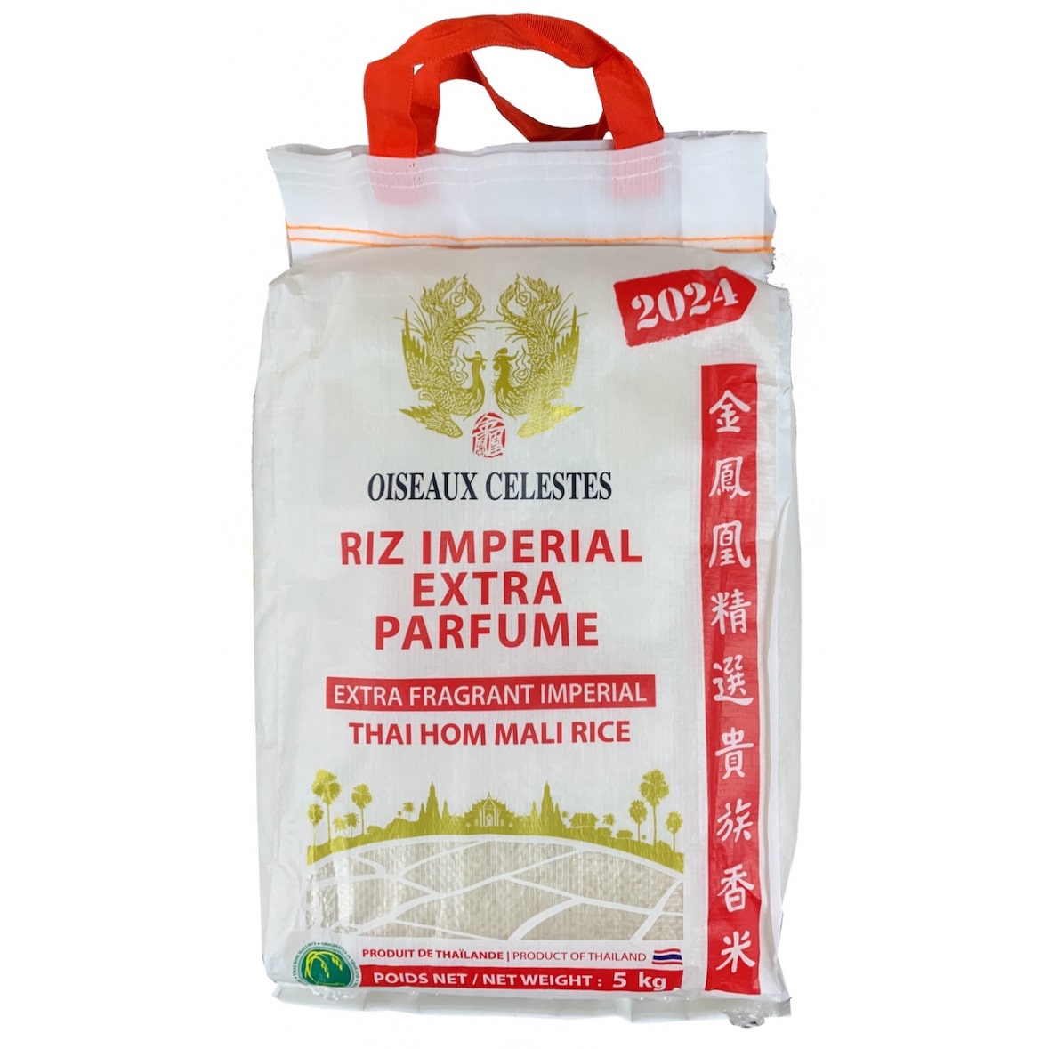 Riz Thai Impérial 2024 Extra Parfumé Qualité Premium 5kg/sac 15KG