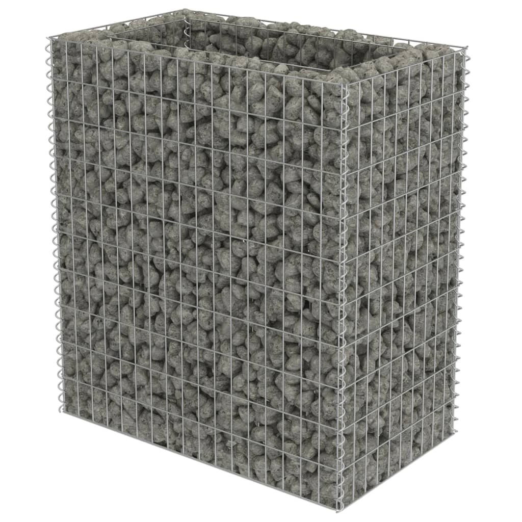 vidaXL Gabionen-Hochbeet Verzinkter Stahl 90×50×100 cm