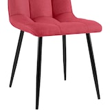 thumbnail of Set di 4 sedie da pranzo in tessuto Antibes rosso