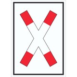 thumbnail of Schild Andreaskreuz A0 (841x1189mm)