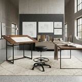 thumbnail of Arbeitshocker ROLAND Schwarz Rund Sitzhocker Rollen gebremst Arbeitsstuhl 120KG Hocker