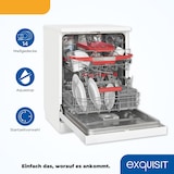 thumbnail of Exquisit Geschirrspüler GSP9614-030B weiss | Spülmaschine 60 cm | Aquastop | Maßgedecke: 14 | Restlaufzeiten Anzeige | Unterbaugerät