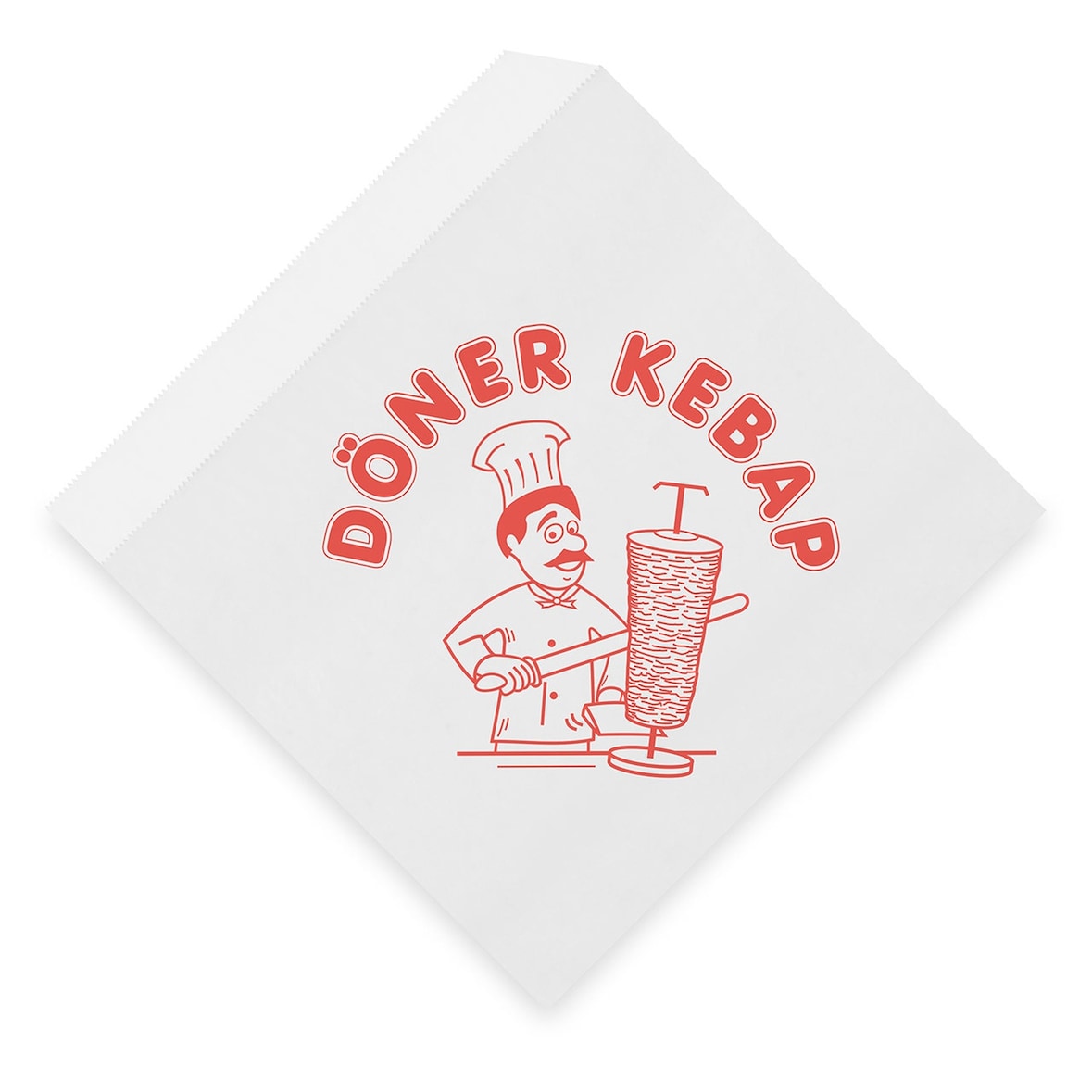 1000x Kebapbeutel 16 x 16 cm oben und 1x seitlich offen