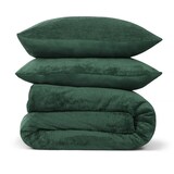thumbnail of DoubleDry Dekbedovertrek Teddy Fleece - Eenpersoons 140x220 cm + 1 Kussensloop - Zacht & Huidvriendelijk - Groen