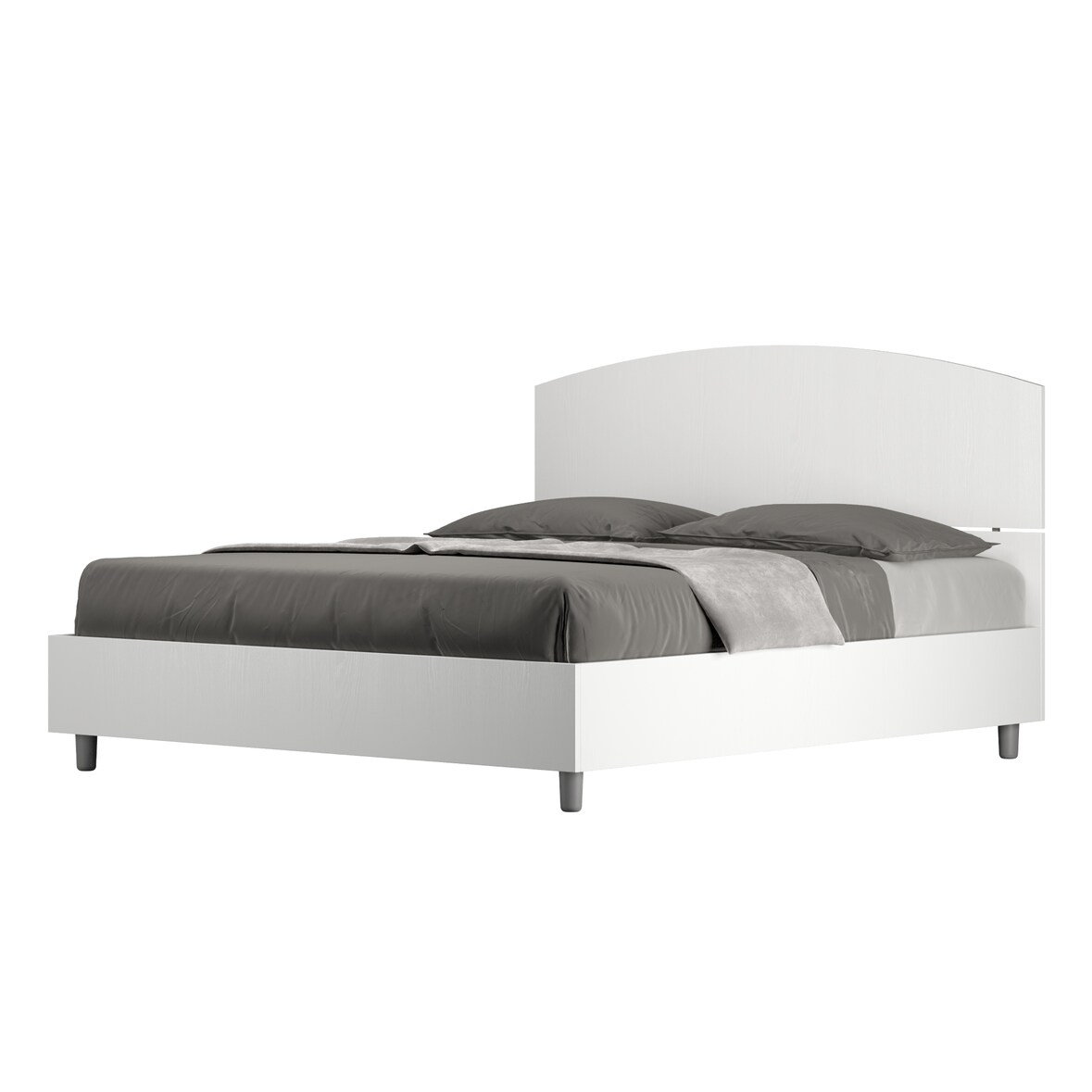 Cama con somier 160x200 fresno blanco Dora