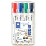 thumbnail of STAEDTLER Pochette de 4 marqueurs effaçables à sec pointe biseau encre alcool 4 couleurs assorties 351