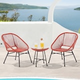 thumbnail of SVITA TULUM Balkon-Möbel 3-tlg. Garten-Möbel Set Balkonstühle mit Tisch Terracotta Orange