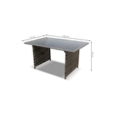thumbnail of Mesa de Jardin Ratan PE y Cristal Templado. Muebles de Jardin y Terraza, Marron