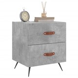 thumbnail of Tables de chevet 2pcs gris béton 40x35x47,5cm bois d’ingénierie – Modèle Ordre