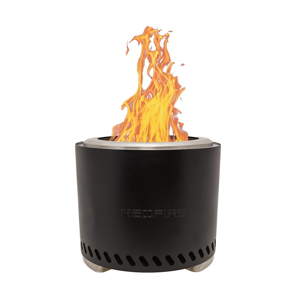 Stufa a pellet RedFire Volcano Large – acciaio verniciato a polvere – Ø38 cm – altezza 32 cm – nero