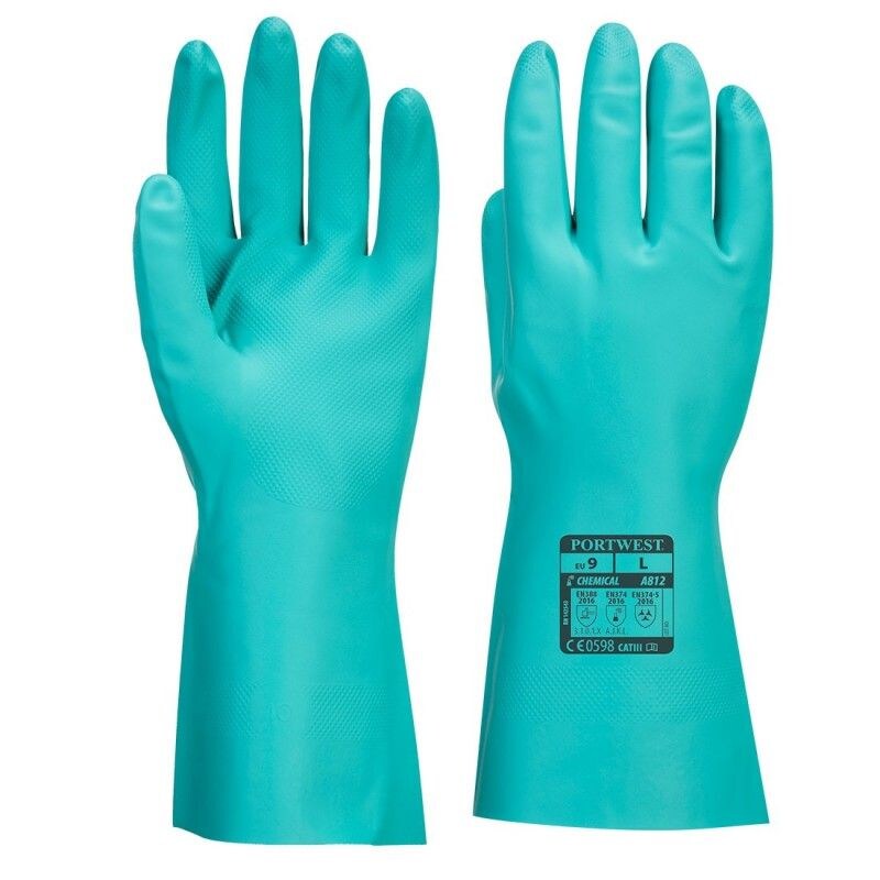 Portwest - Gants de protection chimique en nitrile NITROSAFE PLUS (Pack de 12) #A0D468 Taille 11