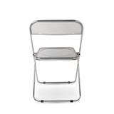 thumbnail of Sedia pieghevole in plexiglass in acciaio inox e grigio fumo
