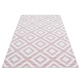 thumbnail of Teppich Wohnzimmer Geometrisch Pflegeleicht Waschbar Strapazierfähig Schlafzimmer OEKO-TEX Pink 120x170 cm Gekettelt – INN von Kadima Design