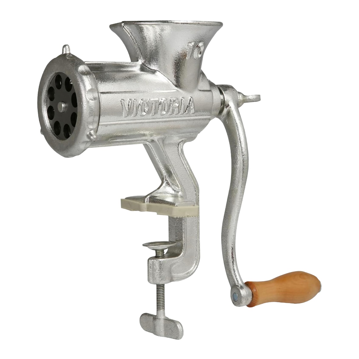 Victoria Tritacarne Manuale, Insaccatrice per Salsiccia, Chorizo, Ghisa Meat Grinder, VIC-30049, Cromato
