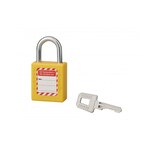 thumbnail of Cadenas de consignation LOTO Lockout Tagout 40 mm anse acier Ø 6 x 25 mm jaune