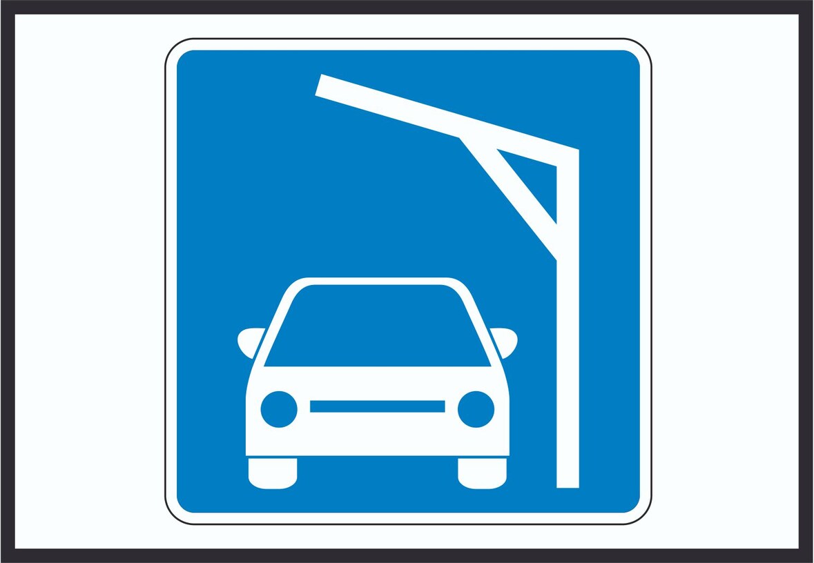 Liegestelle zum Laden von PKWs Autos aufladen Symbol A0 Rückseite selbstklebend